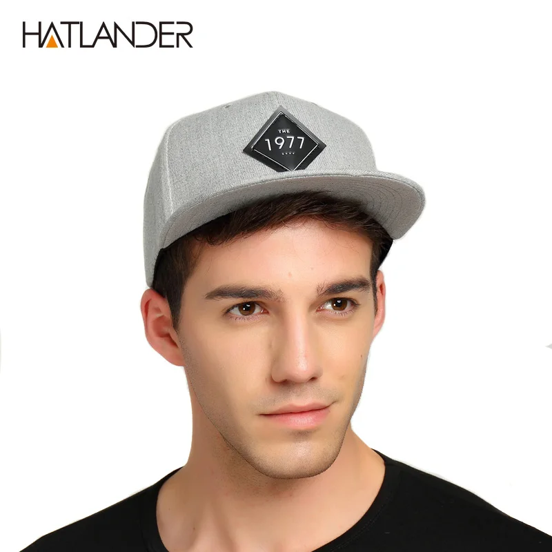 [HATLANDER]Vintage 1977 cool flat bill baseball cap women mens gorras planas snapbacks trucker hat outdoor hip-hop snapback caps