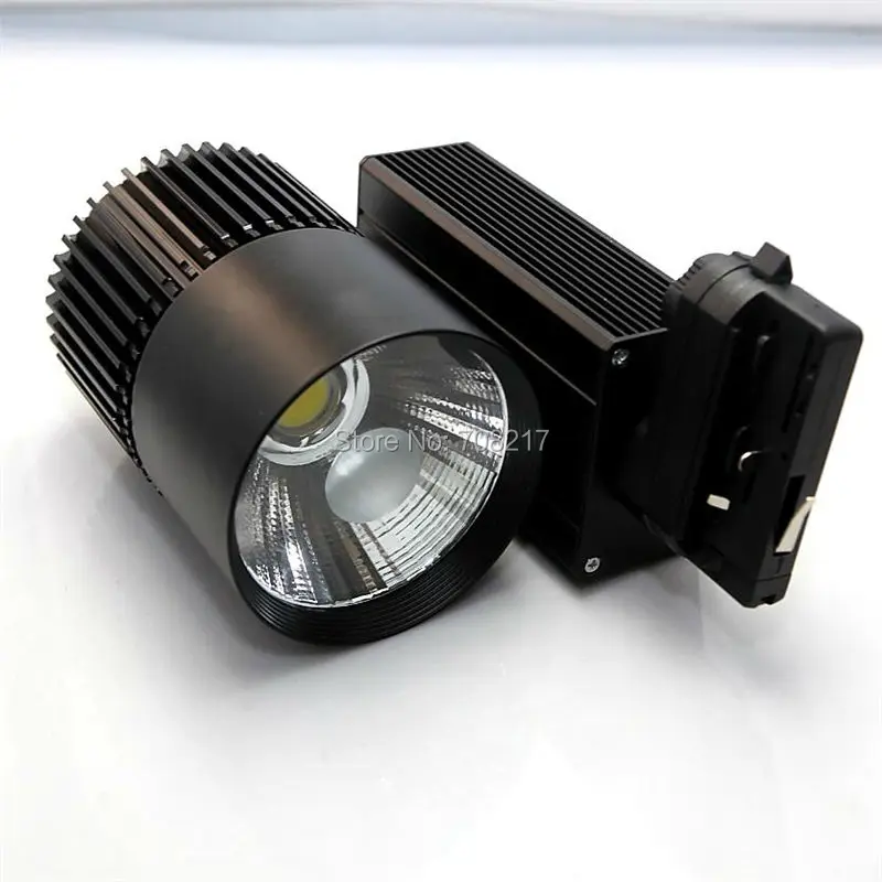 6 Stuks 40W Cob Led Track Verlichting 4 Draden 3 Fase 40W Led Spots Led Rail Lampen Binnenverlichting Ac110 V/220V