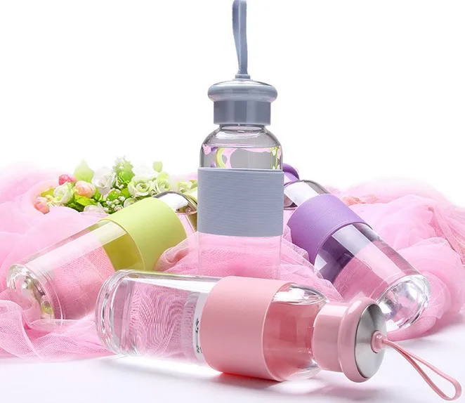 1PC Hot Sale Korea Style Portable Bottle360ml 420ml Water Bottle With Rope Portable Water Glass My Favorite Water Bottle KD 1465