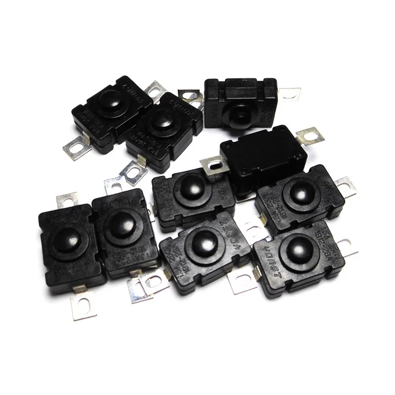 10PCS/LOT 18*12MM Flashlight Switch 1.5A 250V Self Locking Patch Type Push Button Switch 2P-ON-OFF Small Switches KAN-28