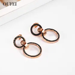 Shape Drop Earrings For Women Stainless Steel Jewelry Accessories