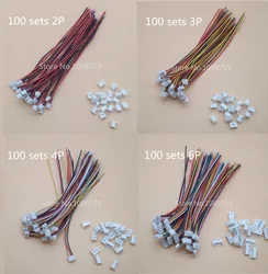 100 Sets Micro JST 1.25mm 1.25 2P 3P 4P 5P 6P 7P 8P 9P 10Pin Female Connector Plug + Male Plug With Wire