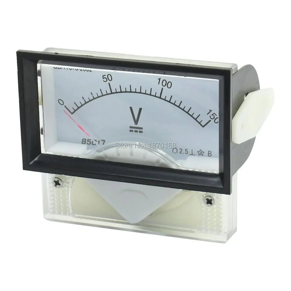 Lab Rechthoek Plastic Panel Gauge Voltmeter Voltage Meter DC150V 85C17