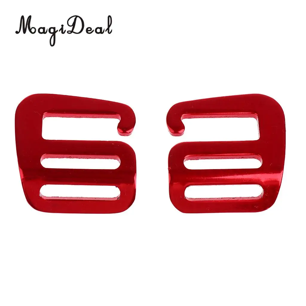 MagiDeal 4 Pcs 1 นิ้ว G Hook กลางแจ้ง Webbing BUCKLE สำหรับกระเป๋าเป้สะพายหลัง 25 มม.สีดำสีแดง