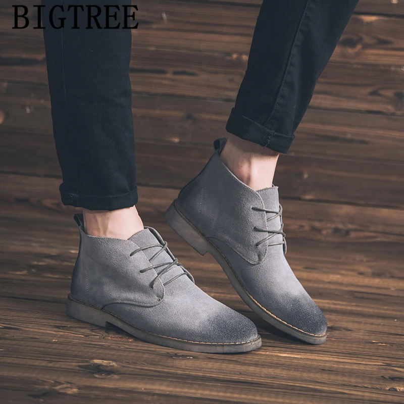 Ankle Shoes Men Boots Genuine Leather Desert Boots Shoes Brand Ankle Boots Men Designer Shoes Men High Quality Tenis Masculino