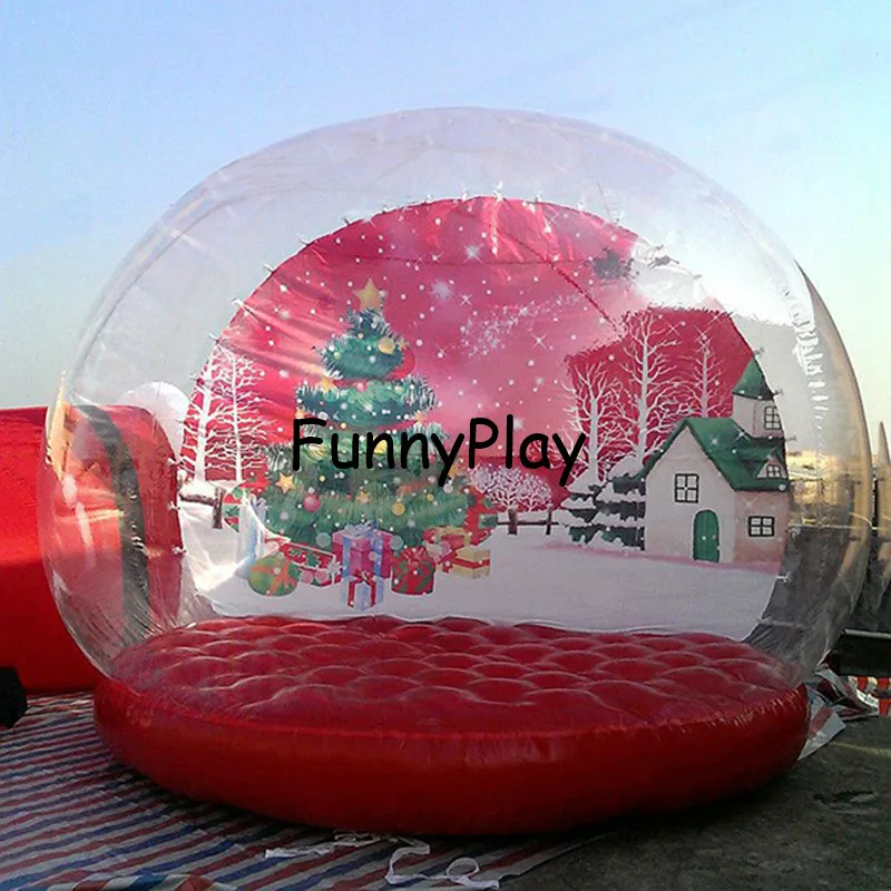 inflatable christmas snow globe tent,3m diameter pvc Transparent human Lawn Tents For Photo Exhibition Outdoor Recreation Tent