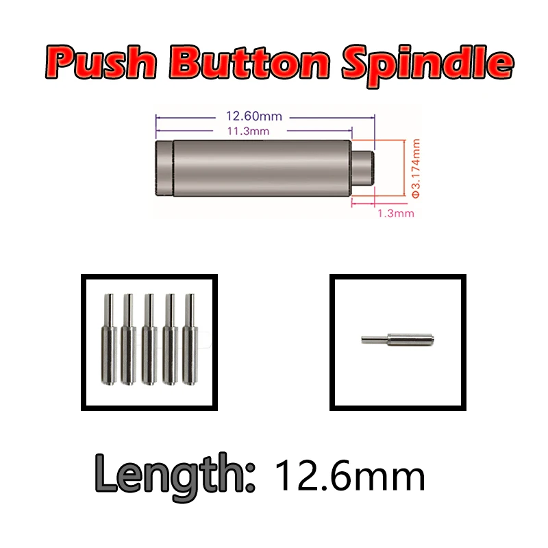 dental Shaft cartridge rotor spare parts 5pcs 12.6mm Dental Push spindle