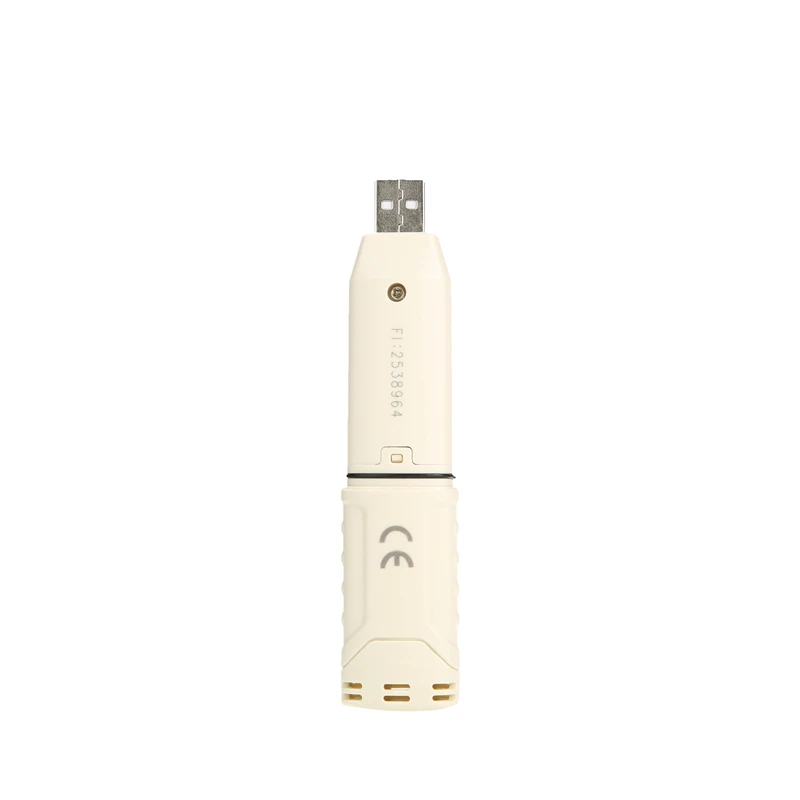 مسجل درجة الحرارة والرطوبة الرقمي الصغير USB ، مسجل بيانات درجة الحرارة والرطوبة مع علامة تجارية ، LCD ، 30 ~ 80 درجة مئوية