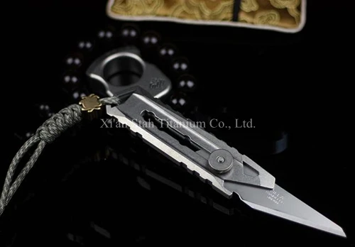 Titanium TC4 Mini EDC 113mm Long Utility Knife Cutter One-piece 3D Shell 4 Gears  Carving Handle Light Weight 80g/pc