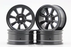 4 pz 1/10 Touring & Drift Wheel Rim W8S3NK (Materiale Nero) 3mm offset misura per 1:10 Touring & Drift Car 1/10 Rim 10805