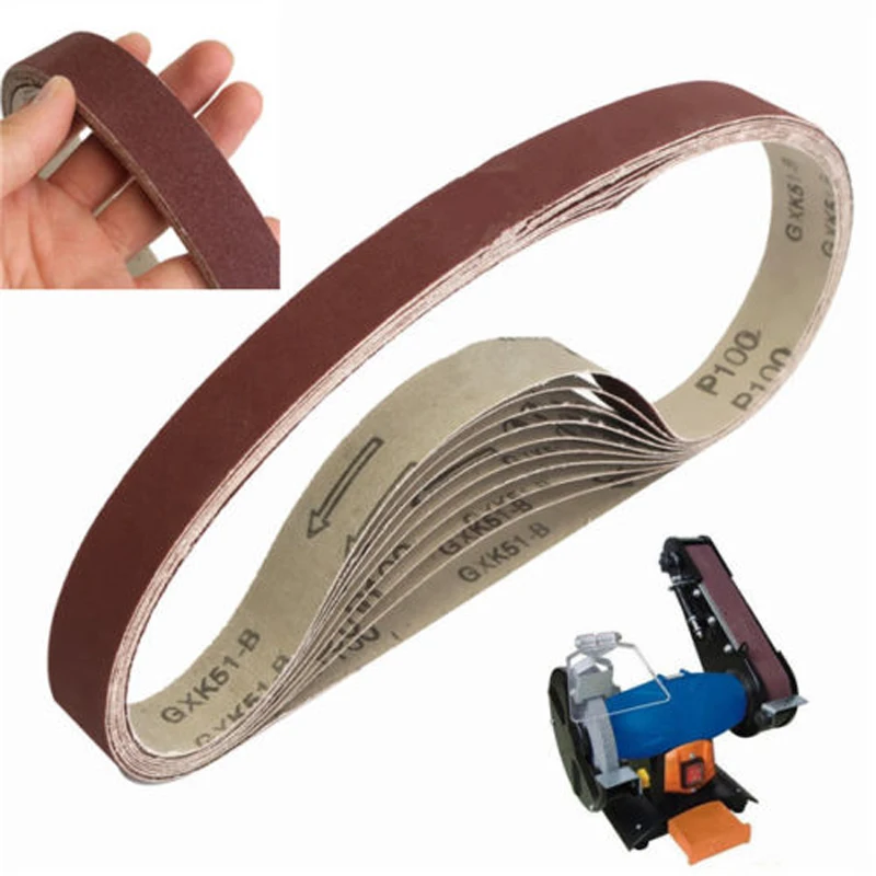 

10PCS 760mmx25mm Abrasive 120 Grit Sanding Belts Fits For Rexon Clarke