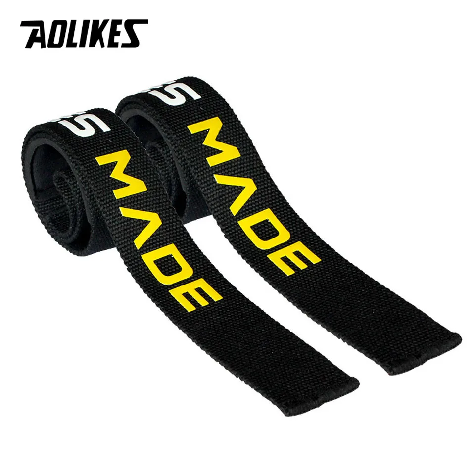 AOLIKES 1 Pair Weightlifting Wristband Sport Professional Training Hand Bands Wrist Support Straps Wraps Guards For Gym Fitness