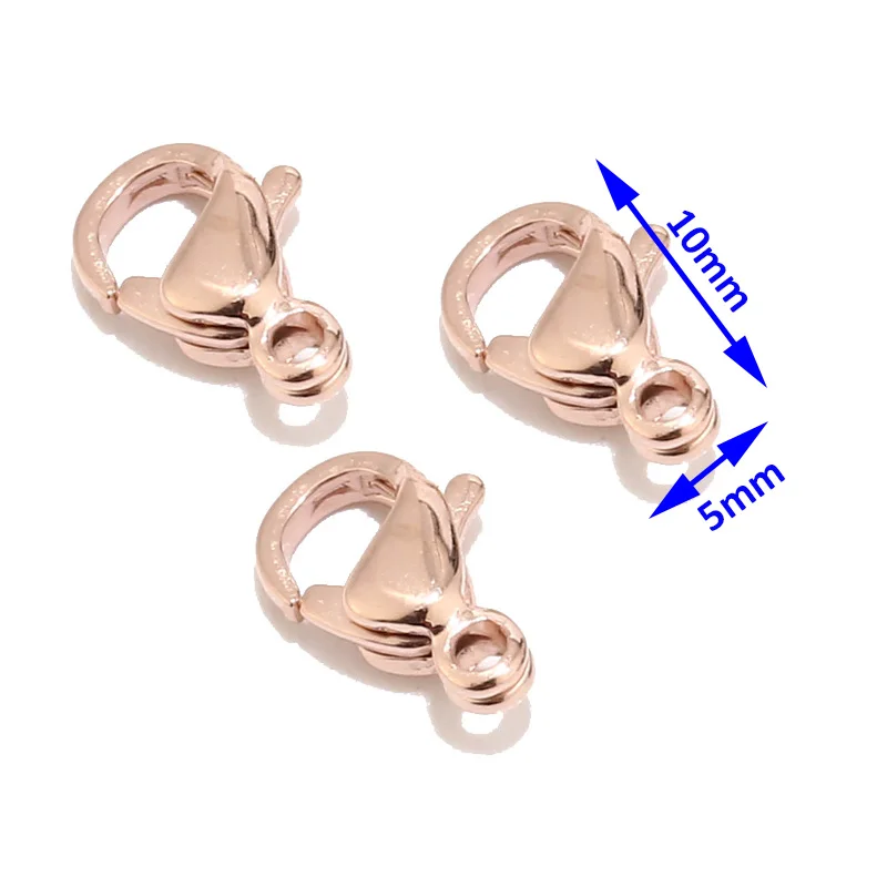60 Pcs Rose Gold Rvs Kreeft Sluitingen Voor Sieraden Kettingen Maken Diy Bevindingen