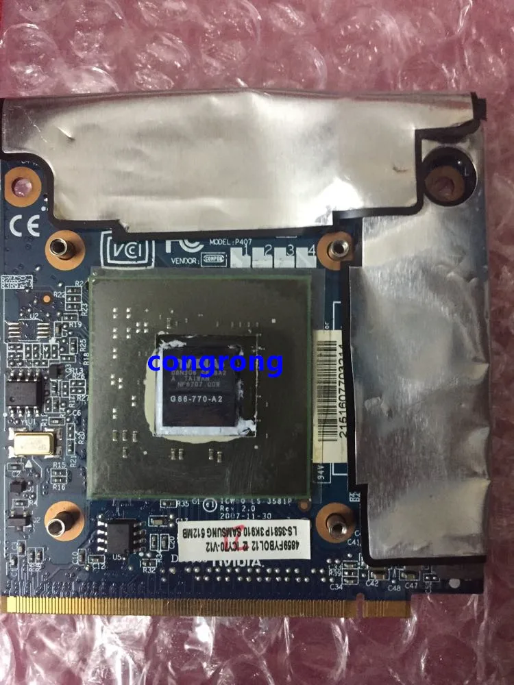 

Graphics VGA Card GeForce 8600MGT 8600M GS 8600MGS MXM II DDR2 512MB G86-770-A2 for Acer 4520 5520G 5920G 7720G 6930G Laptop