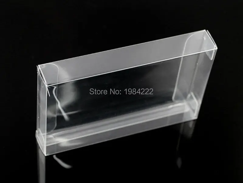 1 Buah Casing Pelindung Kotak Kartrid Game SNES Transparan Bening Pelindung Hewan Peliharaan Plastik Game CIB untuk Kotak Game Nintendo