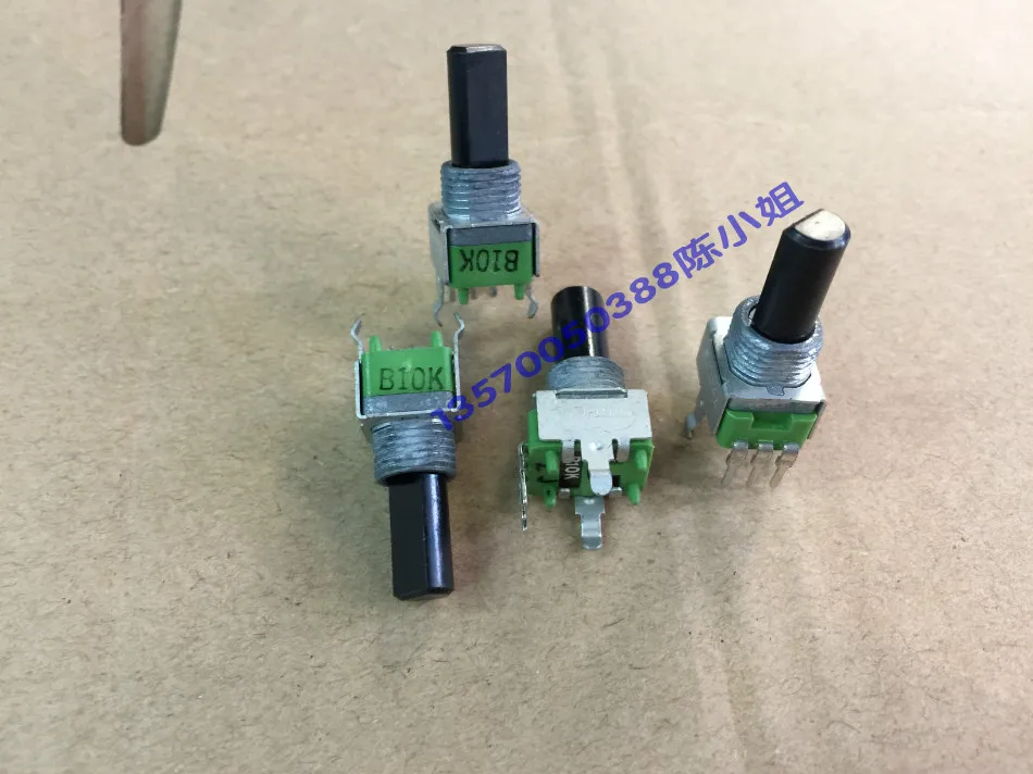 4 Stuks Taiwan Alpha Merk Potentiometer Rk09, B 10K Schacht Lengte 17Mm