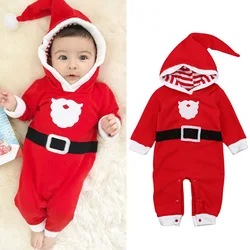 Children's Wear Baby Boy Girl Infant Long Sleeve Christmas 100% Soft Cotton Fleece Romper Jumpsuit Playsuit Clothes 0-24M DS19