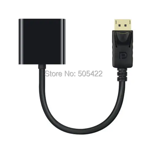 30pcs/lot wholesale DP DisplayPort Male to VGA Female Converter Adapter Cable For PC Laptop