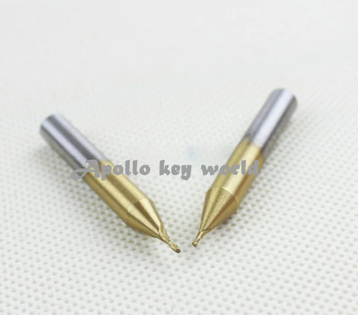 

1.0mm High Speed Steel Drill Titanized End Mill Milling Key Cutter For Vertical Key Machine,Titanium Milling Cutter