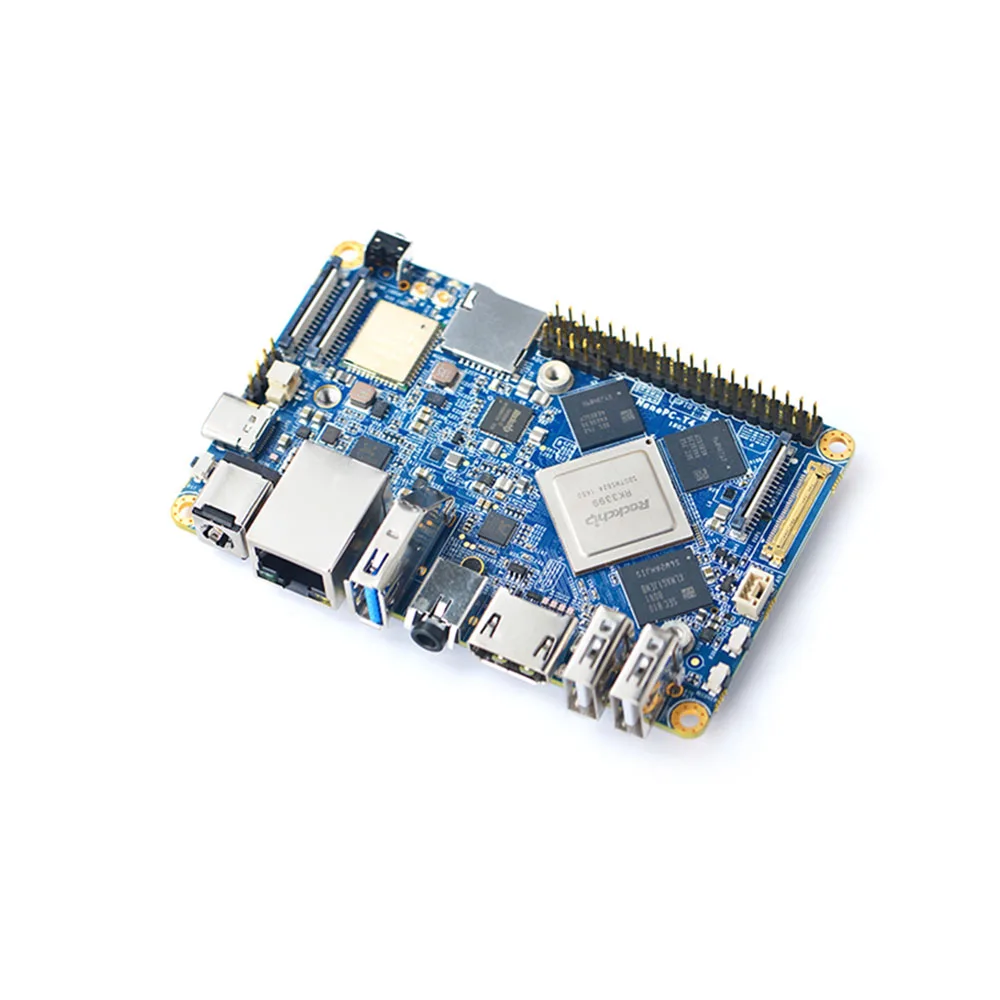 NanoPC T4 Open Source RK3399 ARM Development Board  DDR3 RAM 4GB Gbps Ethernet ,Support Android 10, Ubuntu, AI and Deep Learning