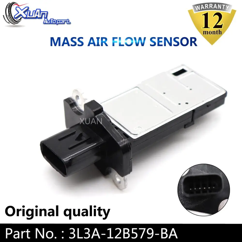 XUAN MAF MASS AIR FLOW METER SENSOR 3L3A-12B579-BA For FORD THUNDERBIRD TRANSIT CONNECT LINCOLN LS MARK LT MKS MKT MKX 213-3604