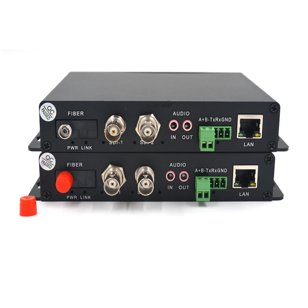 High Quality HD SDI Video/Audio/Ethernet/RS485 Data Fiber optical media converters Transmitter and Recevier for HD SDI CCTV