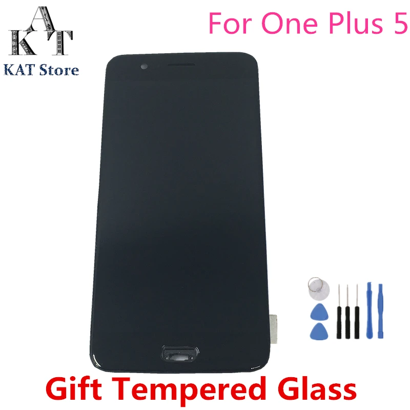 

5.5" LCD Display Touch Screen For Oneplus 5 A5000 1+5 One Plus 5 Five LCD Digitizer Assembly With Frame Gift Tools