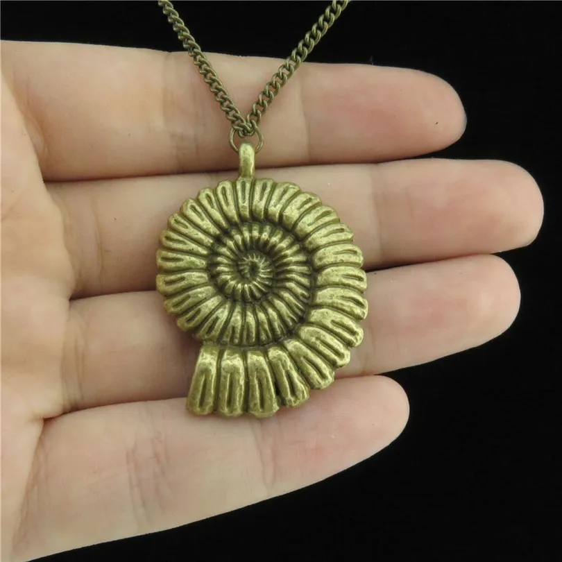 1Pc Vintage Ocean Sea Snail Conch Shell Pendant Necklaces Punk Marine Life Summer Vacation Grunge Men Collares Jewelry Wholesale