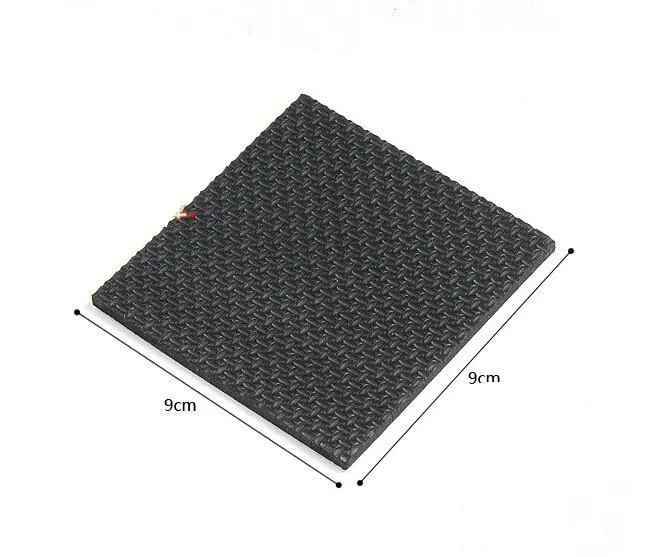 8 Pieces Furnitures Nonskid Square Protective Pad Mat Black 9 x 9cm