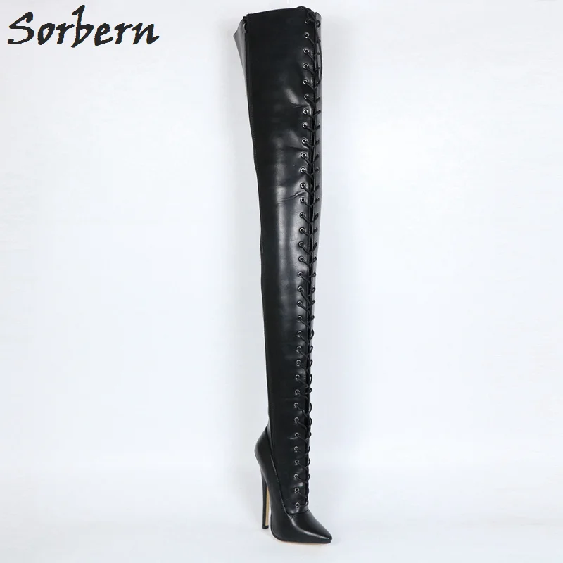 Sorbern Personalized 85Cm Long Boot Women Crotch High Booty Alternative 18Cm High Heel Defiant Footwear Shoes For Crossdressers