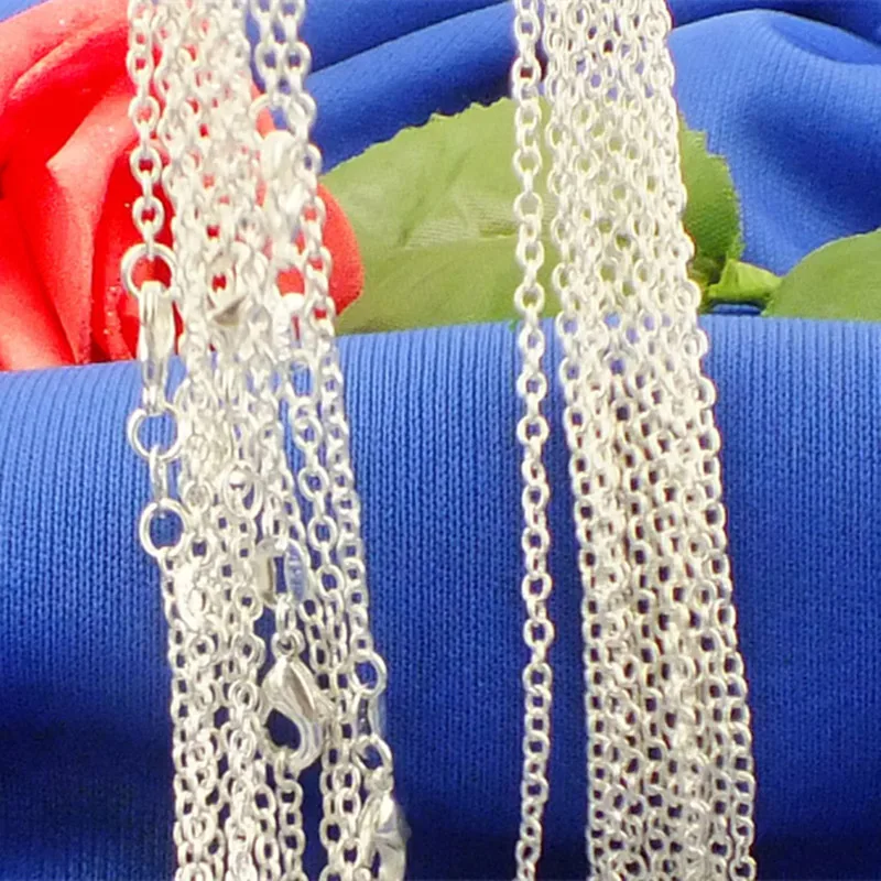 

Wholesale 10pcs/lot Fashion 2mm Silver Plated "O" Shape Chain Necklaces 16"-30" Wholesale Fashion Jewelry Necklace Chains