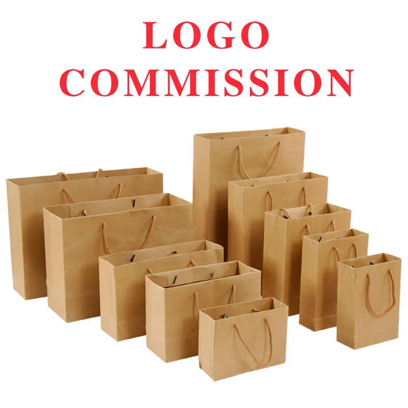 Kraft Paper Bag, Solid bag Personalize Sizes, Available for Choosing Shopping, School Clothes, Party, 10Pcs