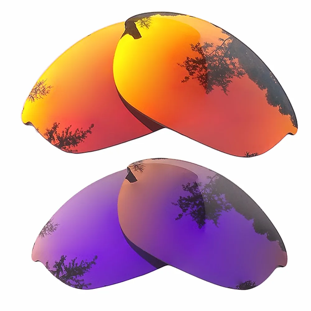 

Orange Red Mirrored & Purple Mirrored Polarized Replacement Lenses for Half Jacket Frame 100% UVA & UVB