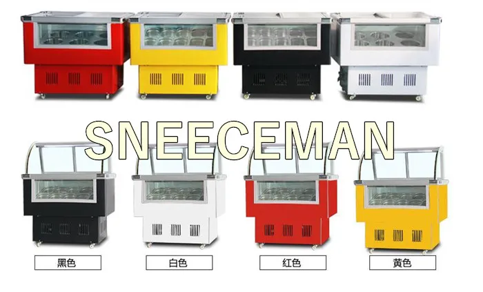 Vitrine portative de gelato de vitrine de crème glacée à vendre