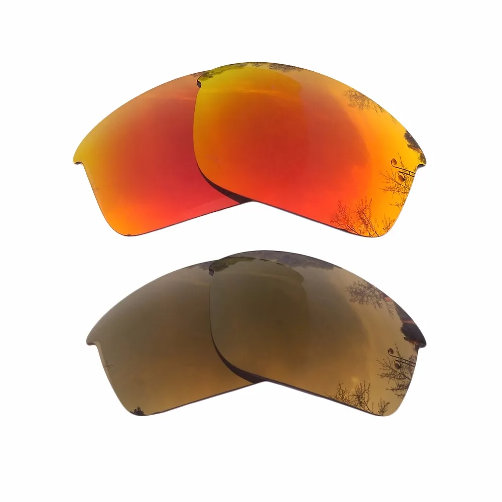 Orange Red Mirrored & Bronze Gold Mirrored Polarized Replacement Lenses for Bottle Rocket Frame 100% UVA & UVB