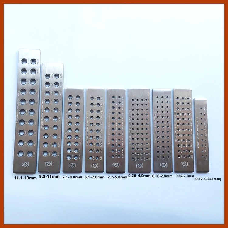 Round Shape 0.12-13mm Half Round Hexagon Holes 0.55-7mm Tungsten Carbide Wire Drawplate Die Jewelry Making Tools