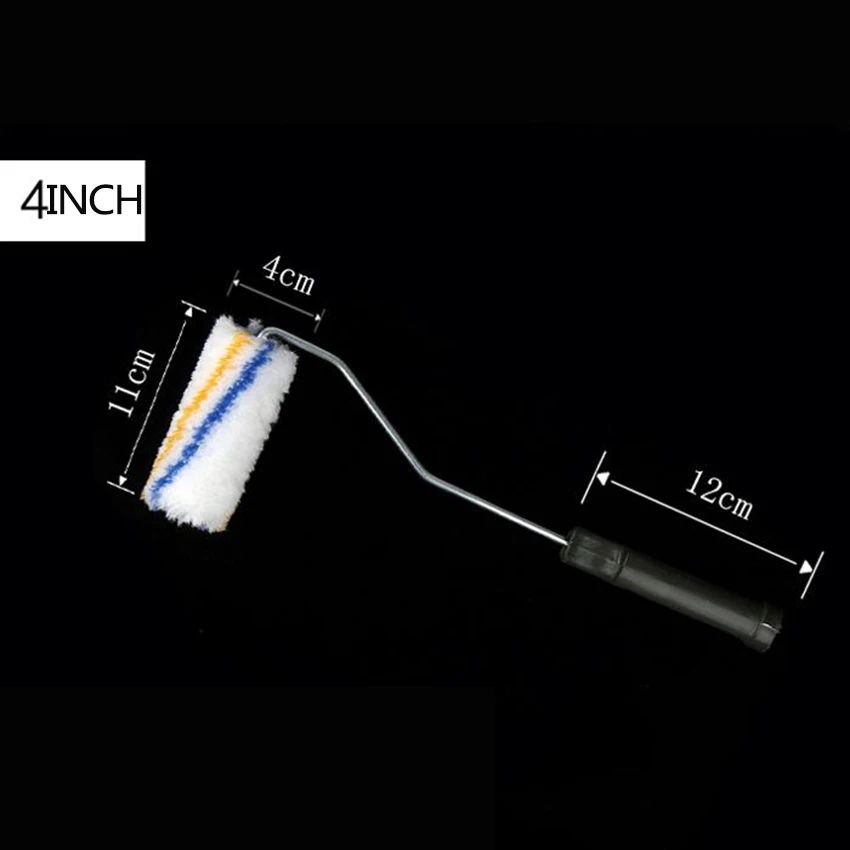 1 pçs 4 polegada multifunções diy rolo de pintura da parede escova conjunto lidar com ferramenta corredor sala escritório em casa rolo pincel