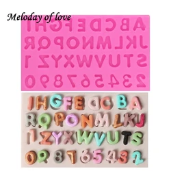 Alphabet Silicone Mold DIY number letter Cake decorating Tools Gumpaste fondant chocolate Polymer Clay Resin T1399