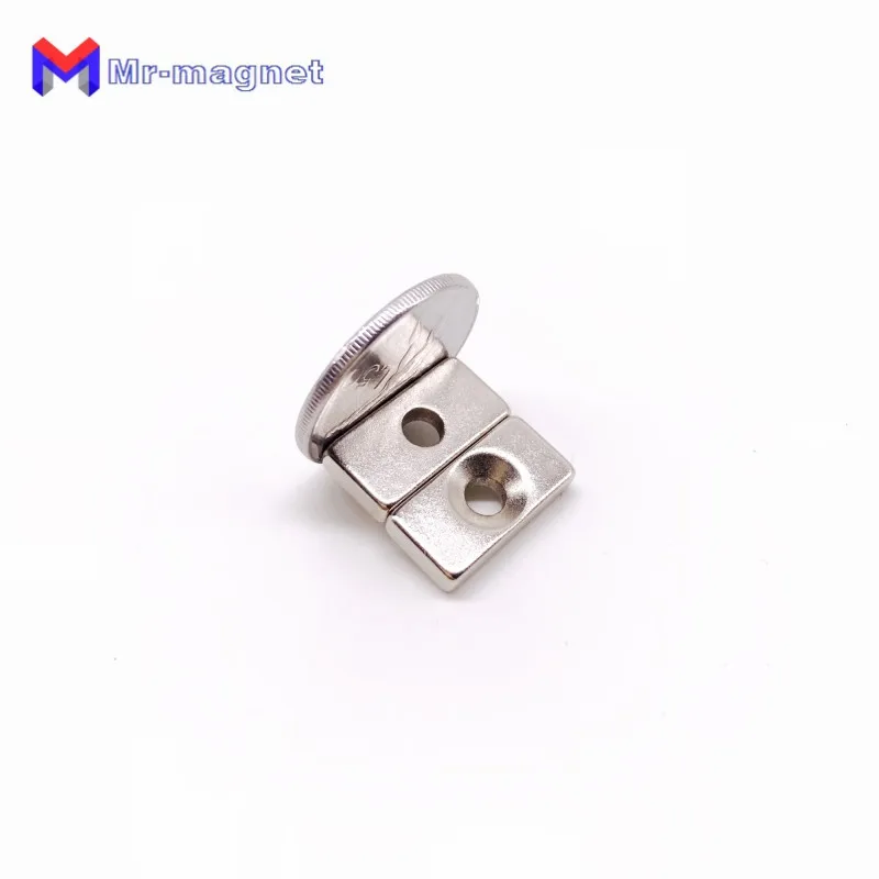 Hot sale 50pcs 25*10*4-5mm Super Strong Block Cuboid Neodymium Magnets 25mmx10mmx4mm Countersunk Hole 5mm Rare Earth 25*10*4-5