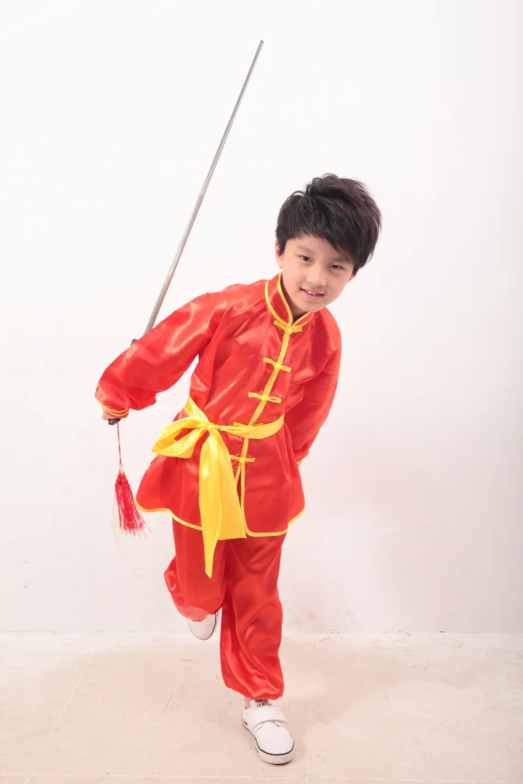 preschool students martial arts tai chi performance clothing costumes of adult boy and girl  uniforms