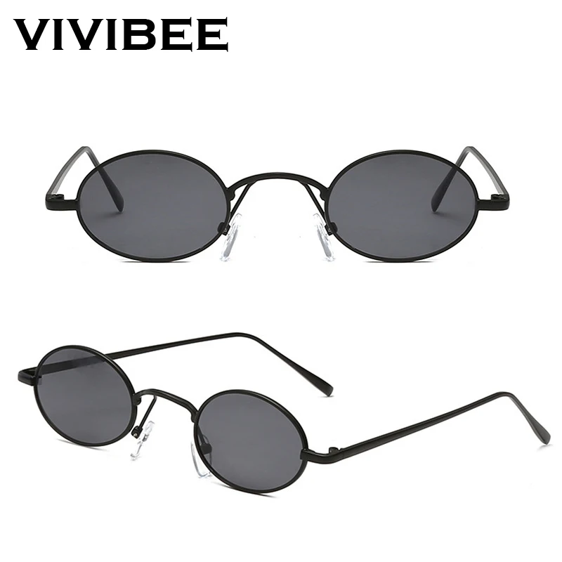 Okulary przeciwsłoneczne VIVIBEE w stylu vintage, małe owalne, dla kobiet, modne w 2026 roku, złota metalowa oprawka, retro, mini okulary przeciwsłoneczne, modne okulary. — zdjęcie 6