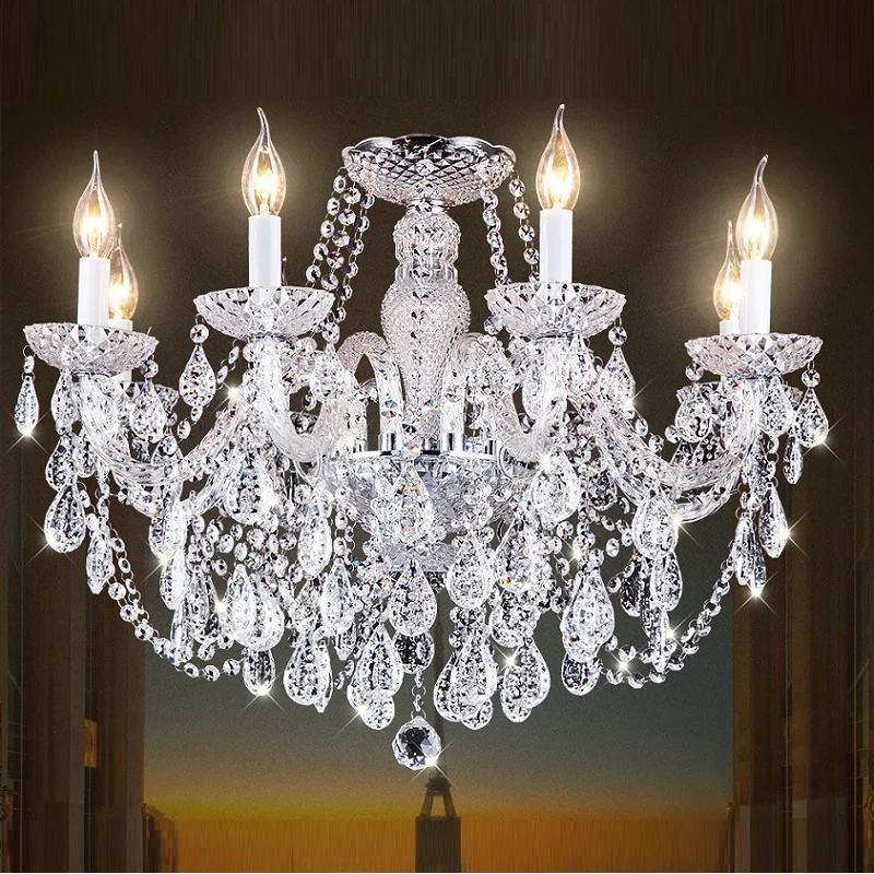 Luxury New K9 3/6/8/10/15/18 Arm Modern Crystal  Lustres De Cristal Lamps Chandeliers AC110V/220V Home Decoration Lighting