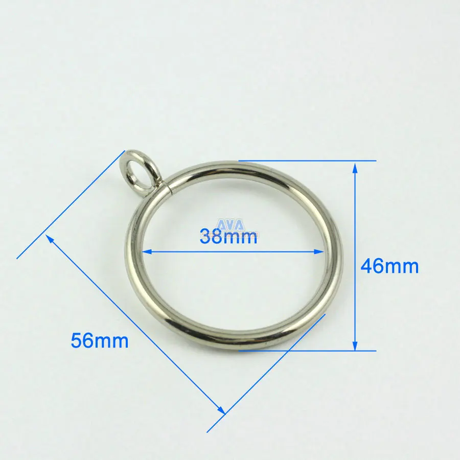 10 Pieces 38mm Silver Curtain Rings Curtain Sliding Hook Rings