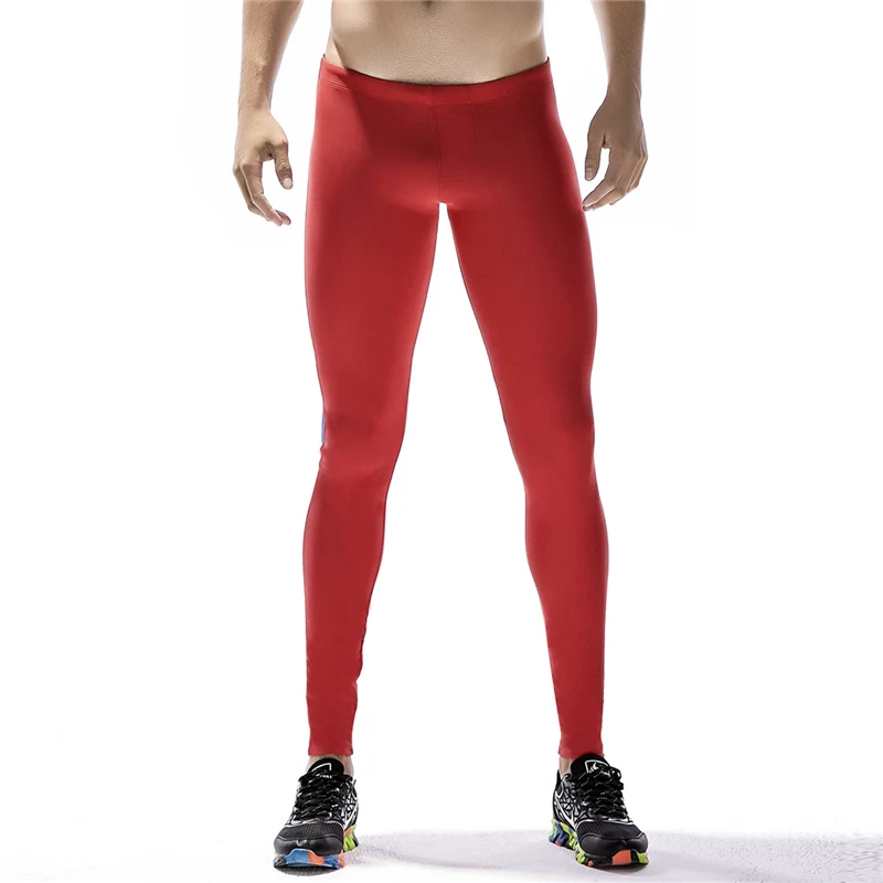 Free Shipping New Mens Long Johns Low Rise Sport Underwear Slim Thermal Pants Winter Warm Men Fleece Thermal Underwear S