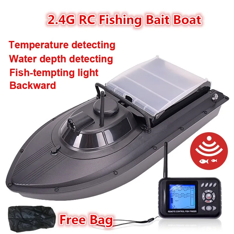 Free Bag JABO 2BD 20A/10A Water depth detecting Temperature detecting RC Fishing Bait Boat Fish finder bait boat RC Boat Gifts