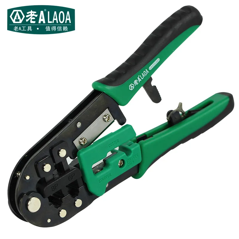 LAOA High Quality 8P / 6P Network Pliers Professional cable repair tools Multifunction Ratchet Network Pliers