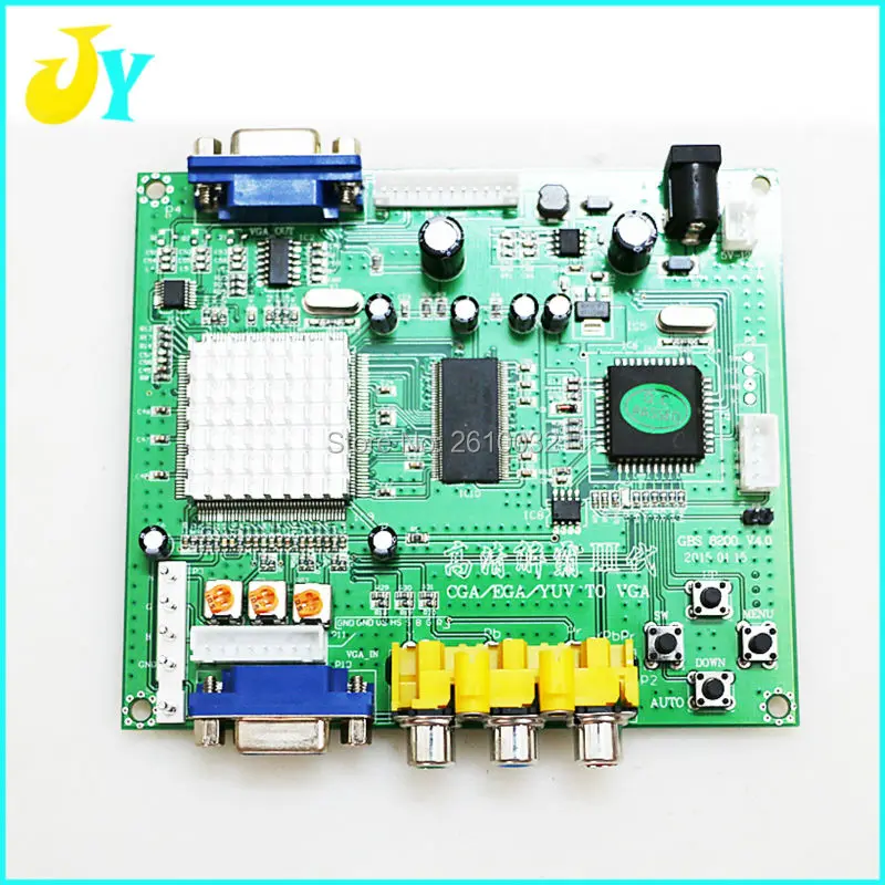 NEW Arcade Game RGB/CGA/EGA/YUV to VGA HD Video Converter Board HD9800/GBS8200 Hot green board