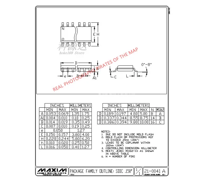 5pcs/lot MAX1681ESA SOP8 MAX1681