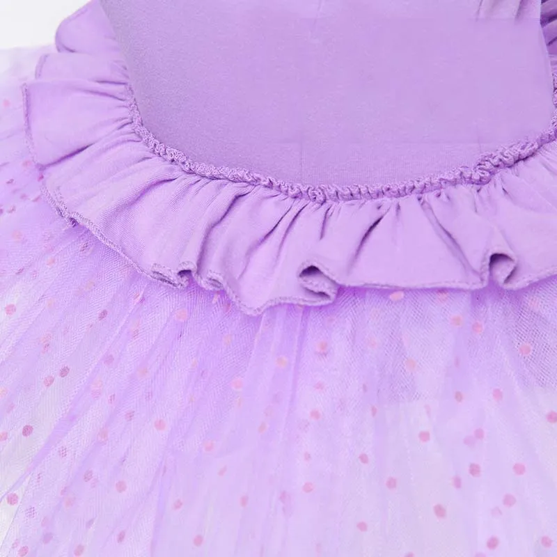 Girls Baby Lovely Long Sleeve Princess Dress Cotton O Neck Ballet TuTu Child Kids Pink Ballet Dance Dress