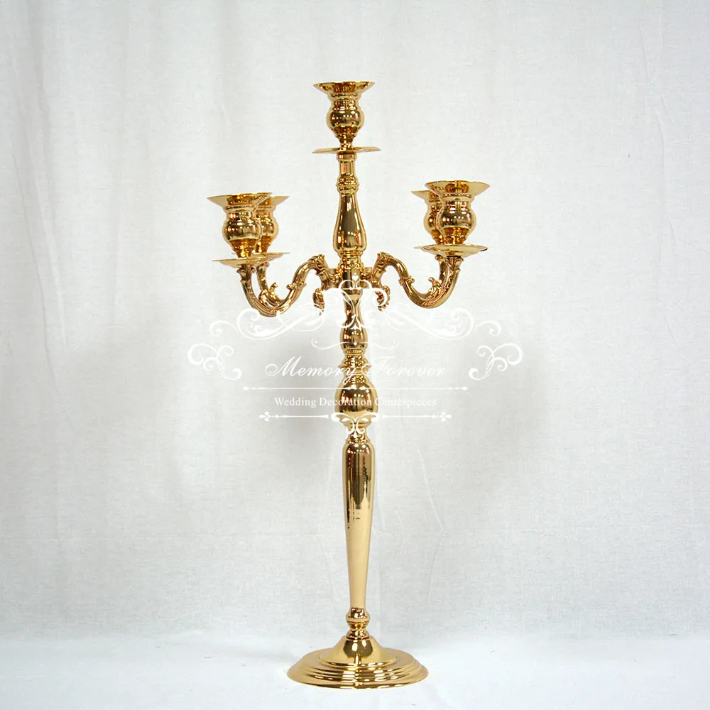 84cm tall silver plated gold plated metal home wedding candelabra candlesticks candle holder candlesticks